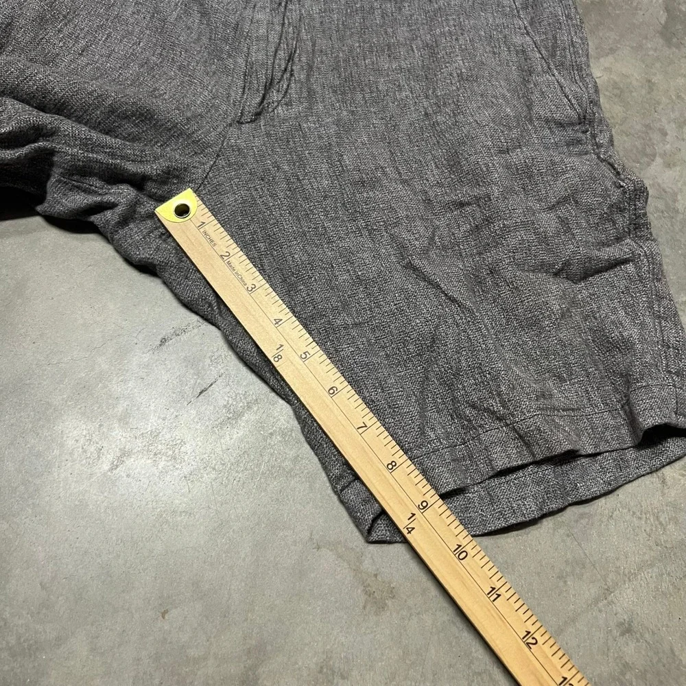 Banana Republic Aiden Shorts Mens 32 Grey Linen Cotton Blend Slim Fit 261430-00